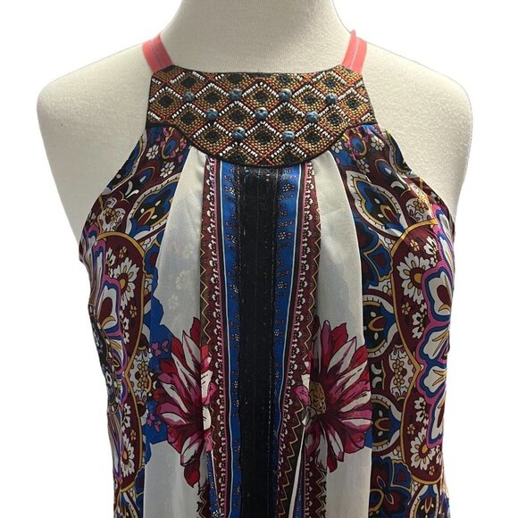 Anthropologie One September Nala Tank Sz XS Multi Paisley‎ Embroidered (L10257) - Picture 3 of 8